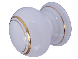 Plain Goldine White Porcelain Mortice Knob